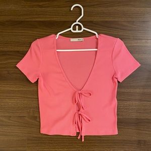 Aritzia short sleeve tshirt $30 neon pink